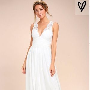 LuLu's White Lace Maxi